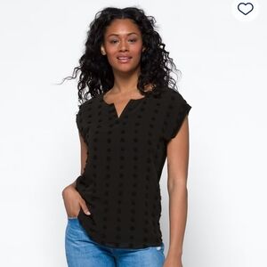 Papermoon Black Textured Blouse